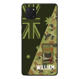 PERSONALIZED AUSTRALIAN ARMY CAMO RANK PHONECASE QTMQ2603