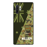 PERSONALIZED AUSTRALIAN ARMY CAMO RANK PHONECASE QTMQ2603