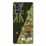 PERSONALIZED AUSTRALIAN ARMY CAMO RANK PHONECASE QTMQ2603
