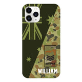 PERSONALIZED AUSTRALIAN ARMY CAMO RANK PHONECASE QTMQ2603