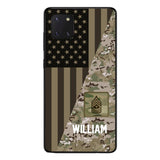 PERSONALIZED US ARMY CAMO RANK PHONECASE QTMQ2603