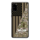 PERSONALIZED US ARMY CAMO RANK PHONECASE QTMQ2603