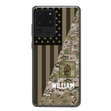 PERSONALIZED US ARMY CAMO RANK PHONECASE QTMQ2603