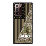 PERSONALIZED US ARMY CAMO RANK PHONECASE QTMQ2603