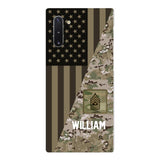 PERSONALIZED US ARMY CAMO RANK PHONECASE QTMQ2603