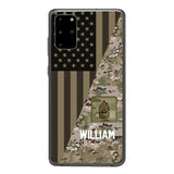 PERSONALIZED US ARMY CAMO RANK PHONECASE QTMQ2603