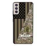 PERSONALIZED US ARMY CAMO RANK PHONECASE QTMQ2603