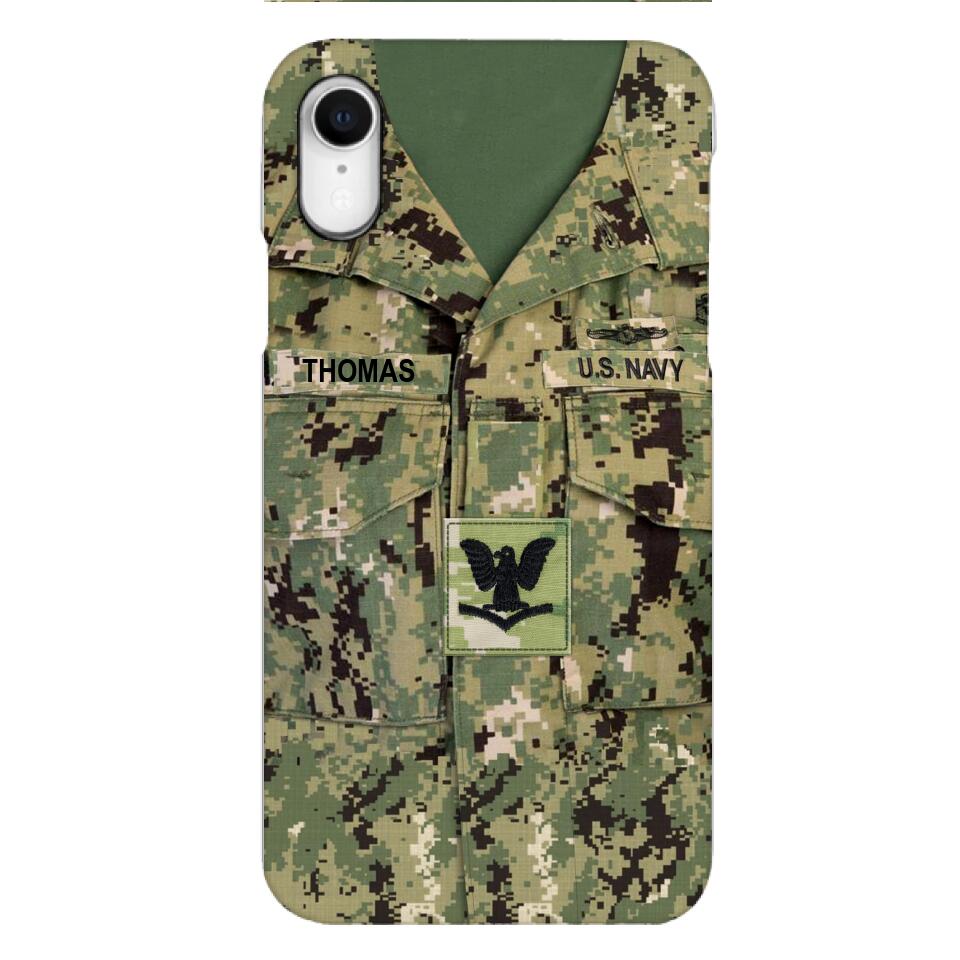 Personalized U.S.Navy Camo Phone Case Printed 25MAR-DT26