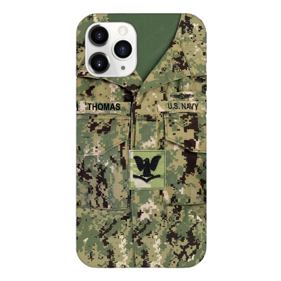 Personalized U.S.Navy Camo Phone Case Printed 25MAR-DT26