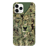 Personalized U.S.Navy Camo Phone Case Printed 25MAR-DT26