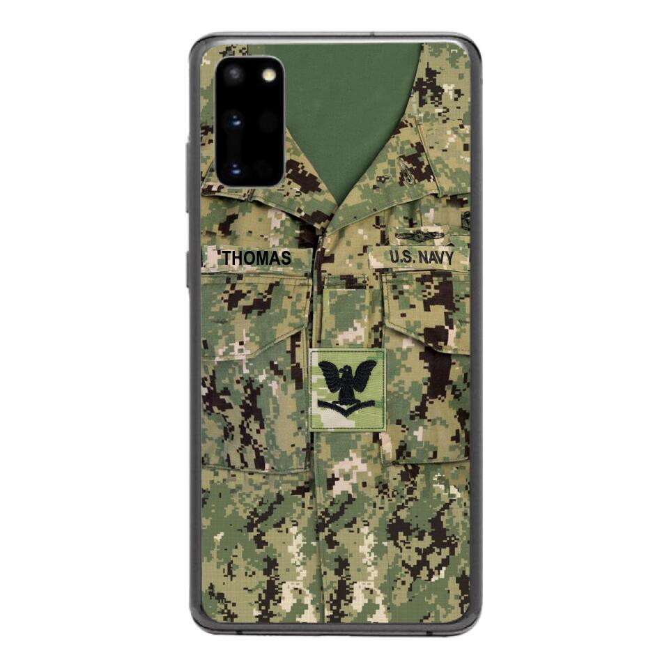Personalized U.S.Navy Camo Phone Case Printed 25MAR-DT26