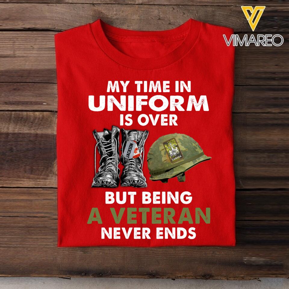 Personalized Canadian Veterans Tshirt Printed 22MAR-MQ26
