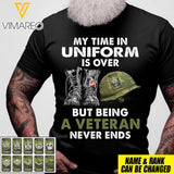 Personalized Canadian Veterans Tshirt Printed 22MAR-MQ26