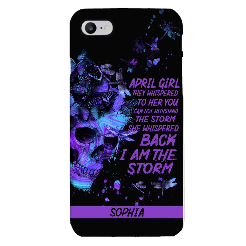 Personalized April Girl Phone Case Printed 25MAR-HC28