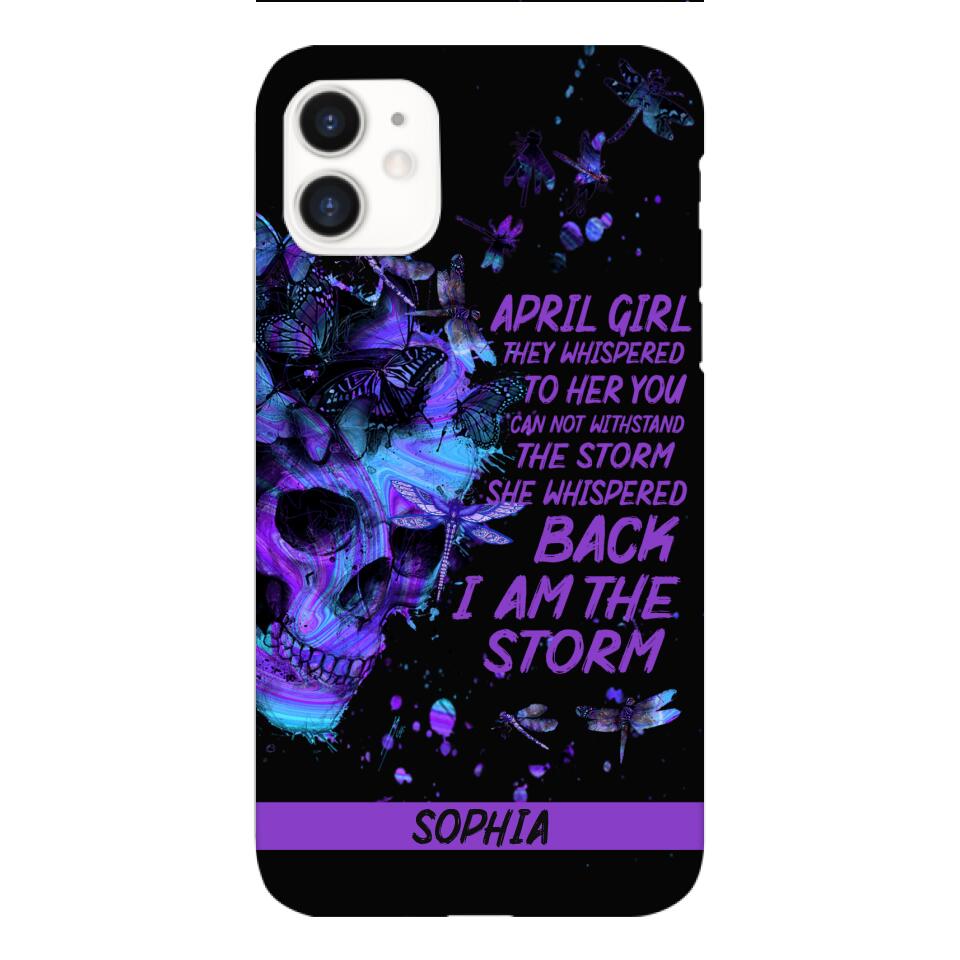 Personalized April Girl Phone Case Printed 25MAR-HC28