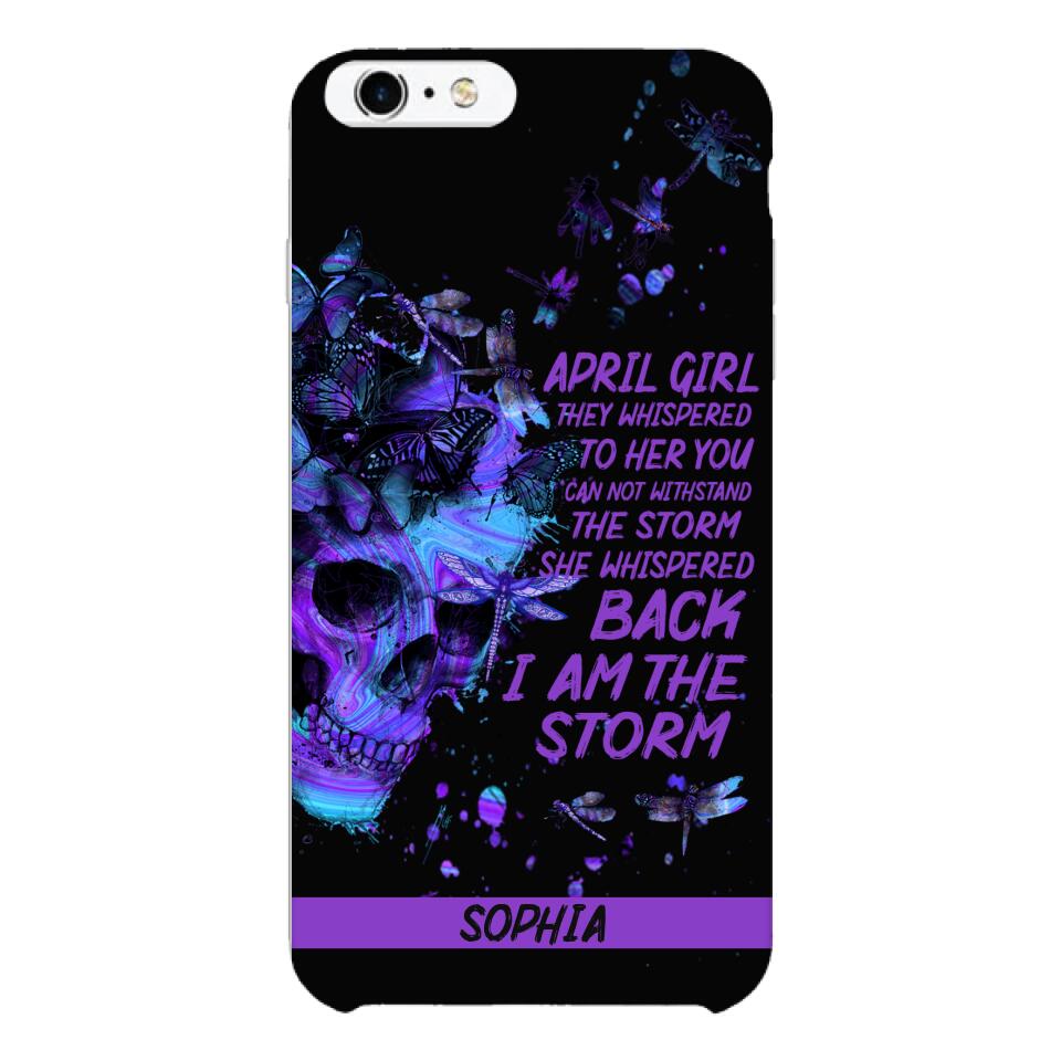 Personalized April Girl Phone Case Printed 25MAR-HC28