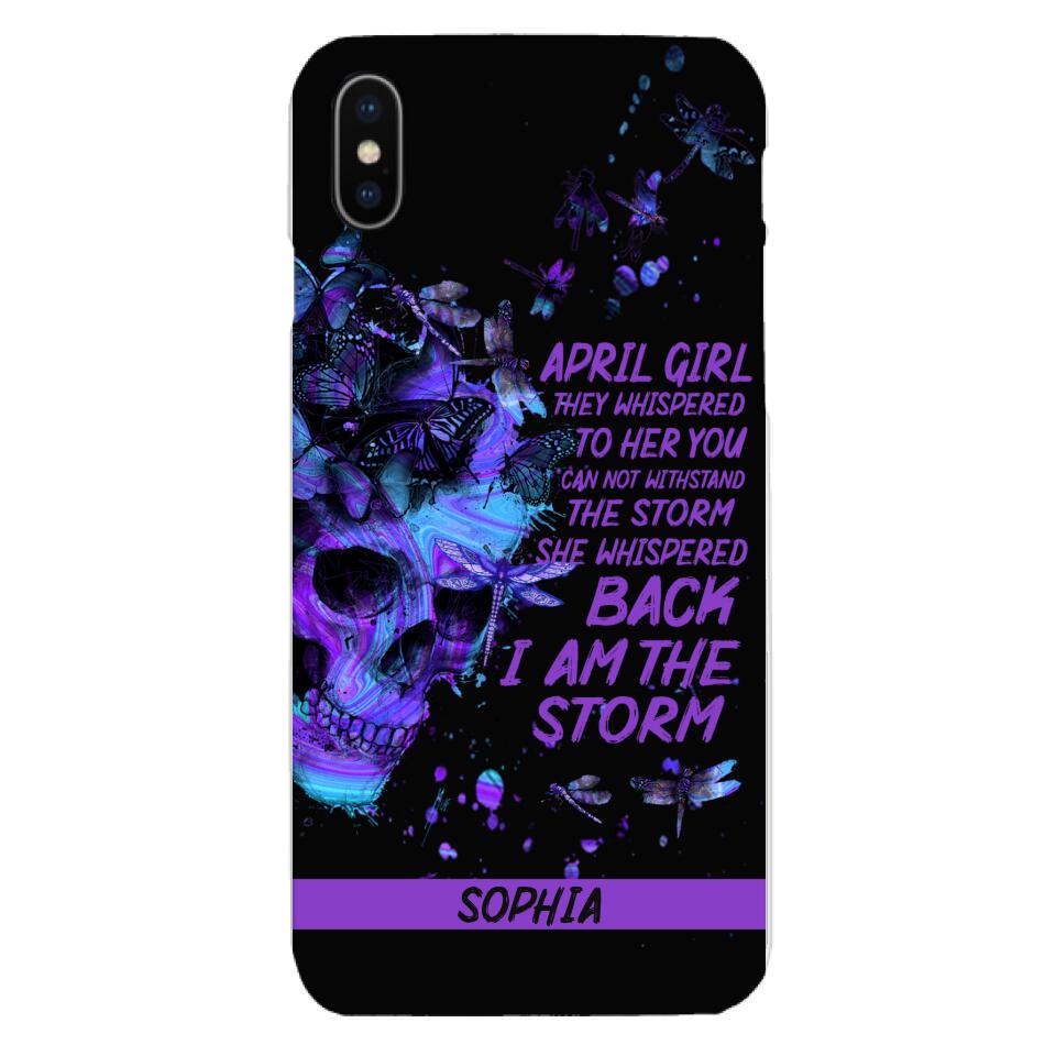 Personalized April Girl Phone Case Printed 25MAR-HC28