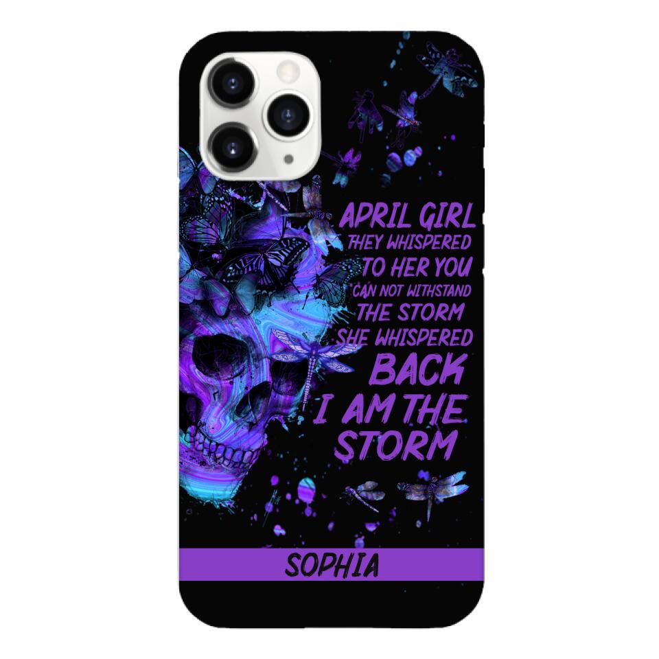 Personalized April Girl Phone Case Printed 25MAR-HC28