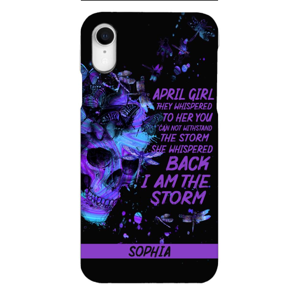 Personalized April Girl Phone Case Printed 25MAR-HC28