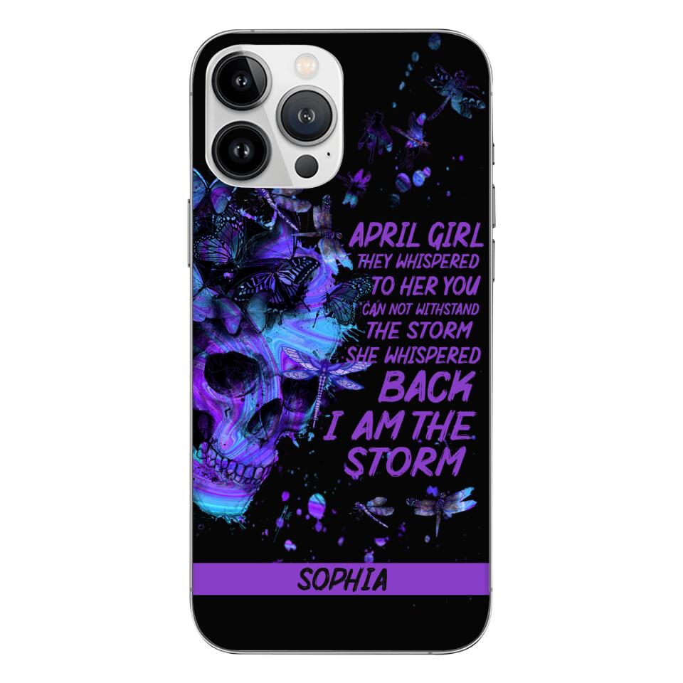 Personalized April Girl Phone Case Printed 25MAR-HC28