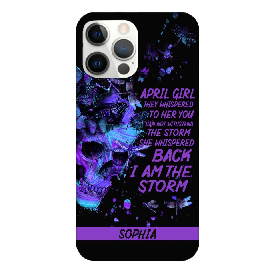 Personalized April Girl Phone Case Printed 25MAR-HC28