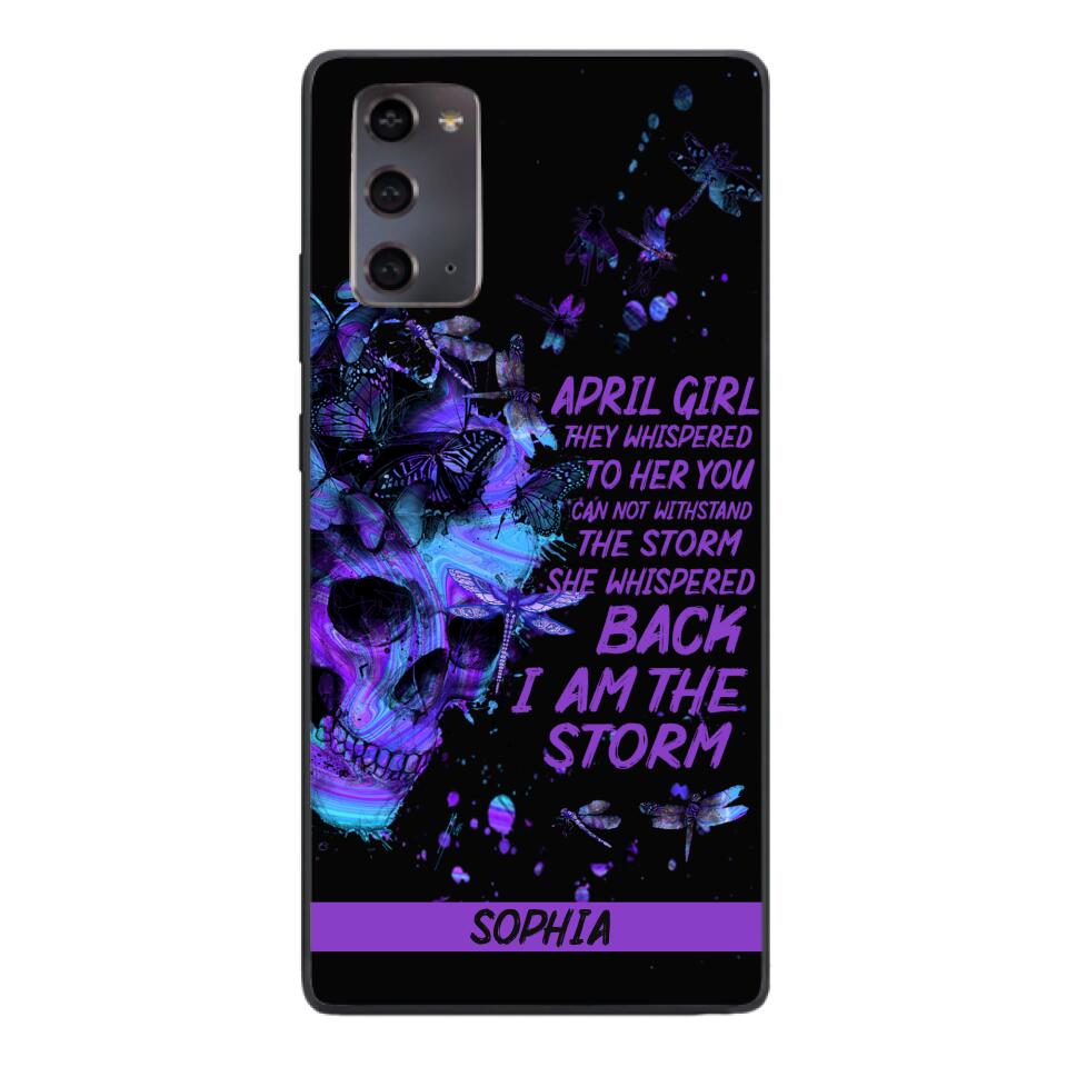 Personalized April Girl Phone Case Printed 25MAR-HC28