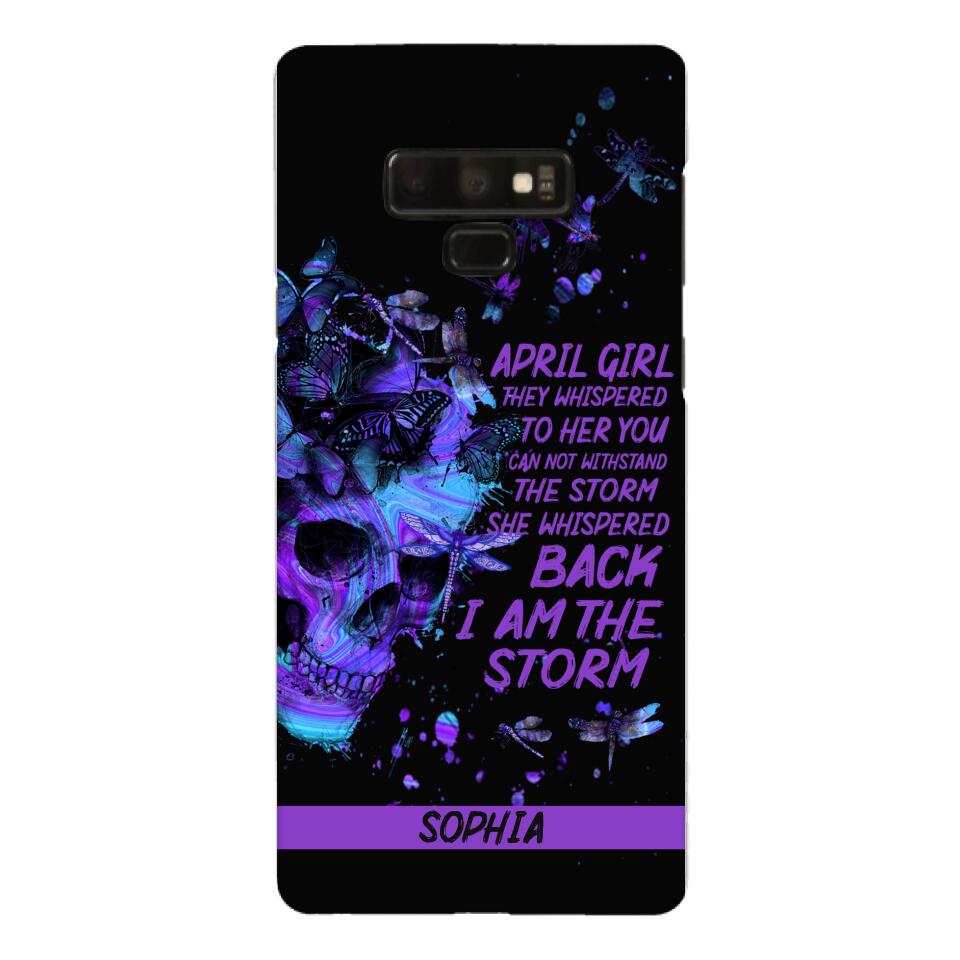 Personalized April Girl Phone Case Printed 25MAR-HC28