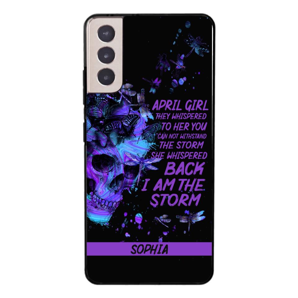 Personalized April Girl Phone Case Printed 25MAR-HC28