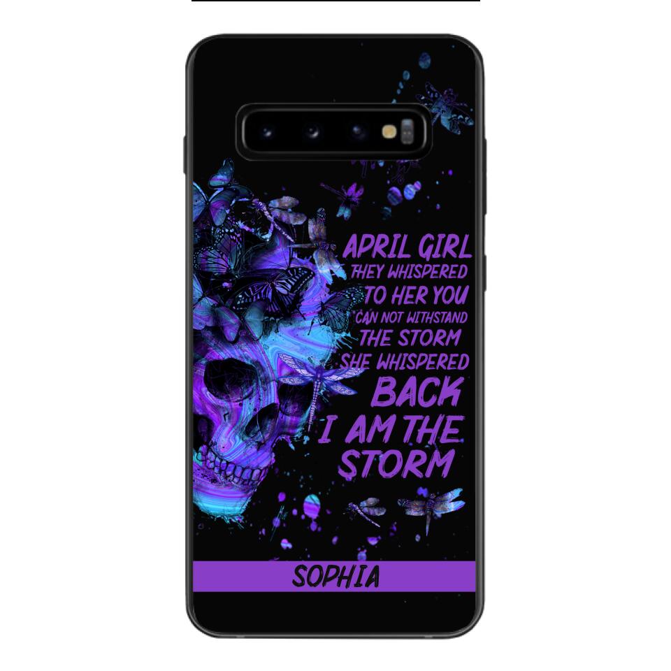 Personalized April Girl Phone Case Printed 25MAR-HC28