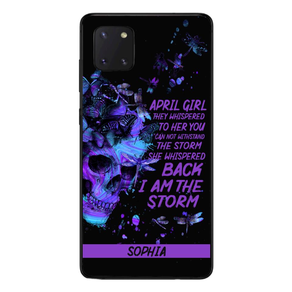 Personalized April Girl Phone Case Printed 25MAR-HC28