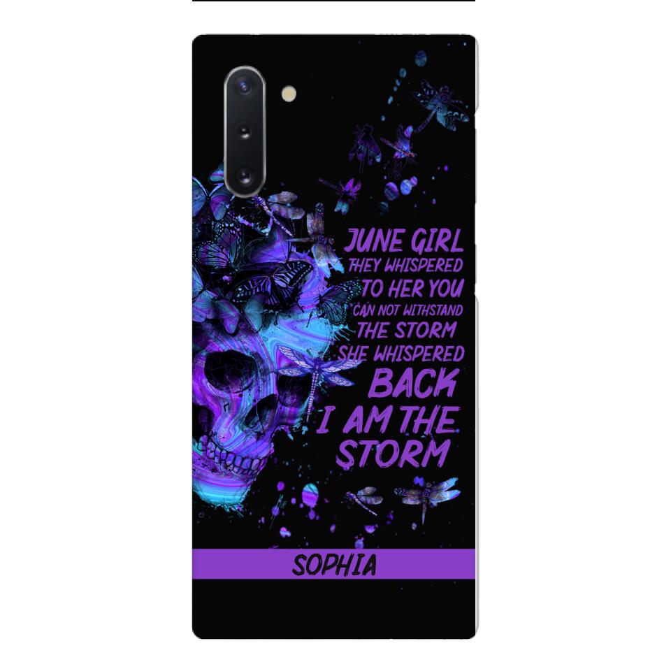 Personalized June  Girl Phone Case Printed 25MAR-HC28