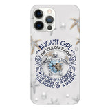 PERSONALIZED AUGUST TURTLE GIRL PHONECASE QTTQ2803