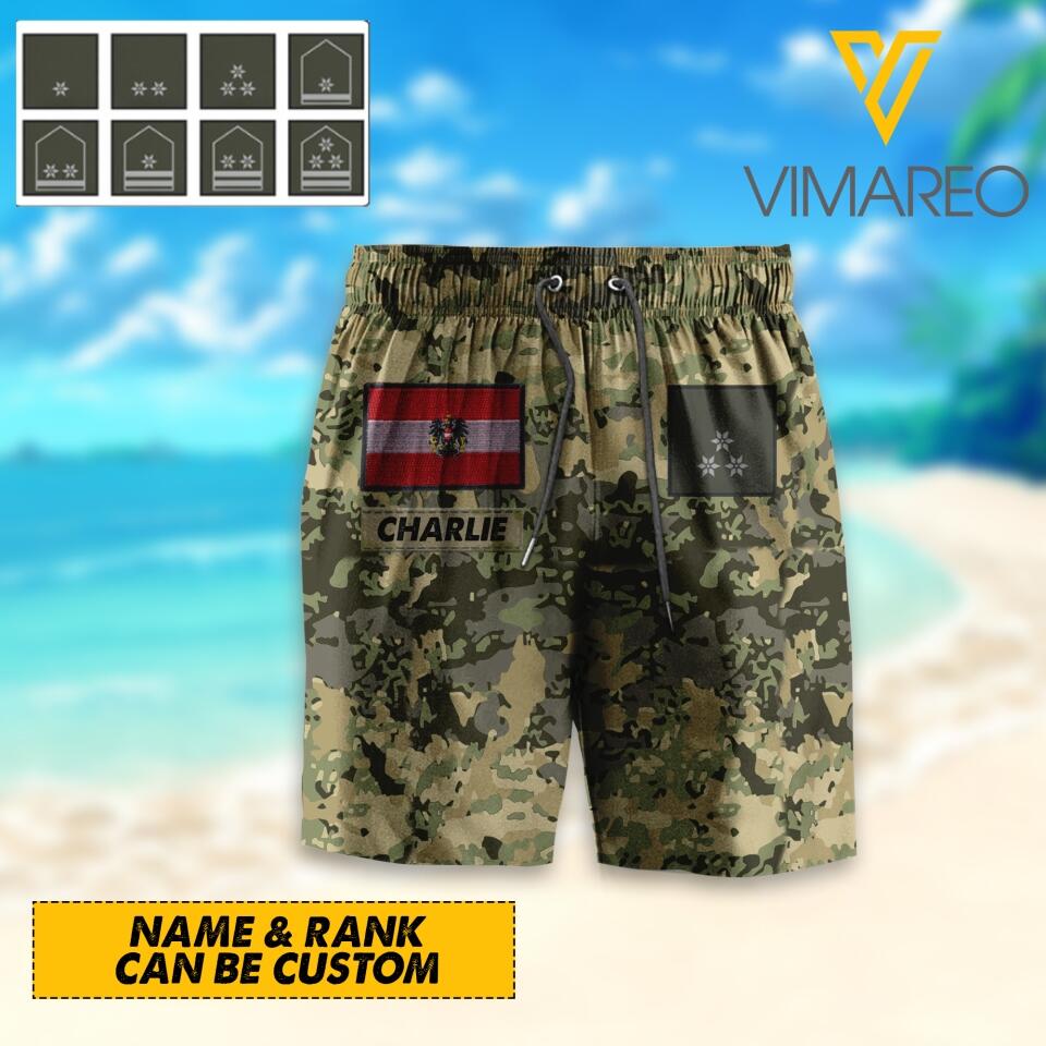 PERSONALIZED AUSTRIA ARMY CAMO SHORTS QTHC2803