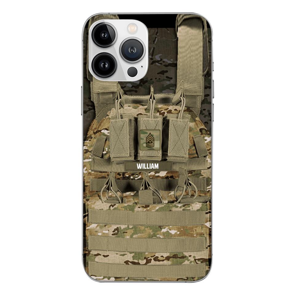 Personalized U.S Soldier Phone Case Printed 25MAR-DT28