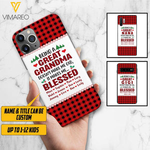 Personalized Great Grandma Phone Case Printed T3Q 2803
