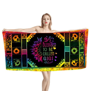 PERSOANLIZED BLESSED TO BE CALLED GRANDMA BEACH TOWEL MTTQ2803