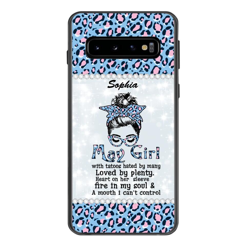 Personalized May Girl With Tatoos Phone Case Printed 25MAR-QH28