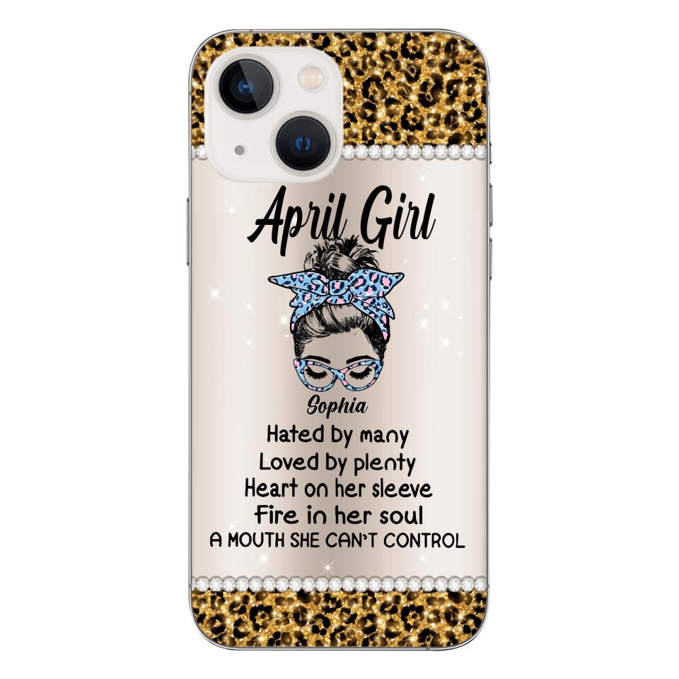 Personalized April Girl With Tatoos Phone Case Printed 25MAR-HQ28