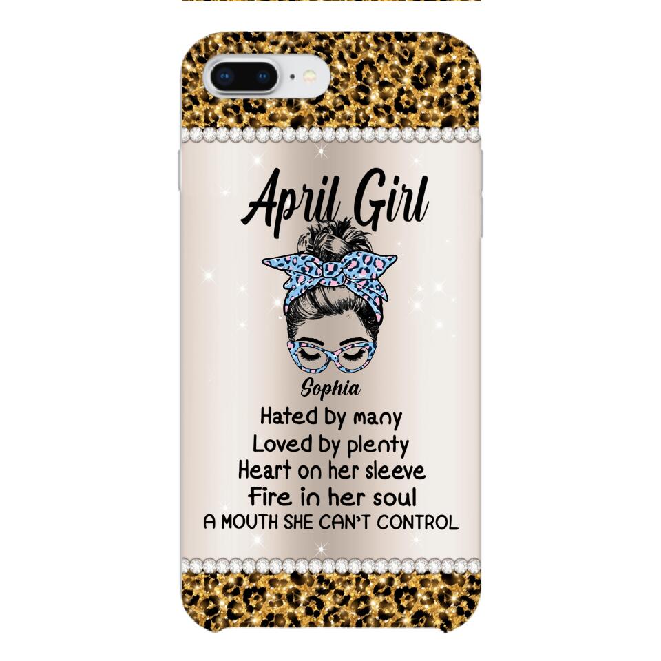 Personalized April Girl With Tatoos Phone Case Printed 25MAR-HQ28