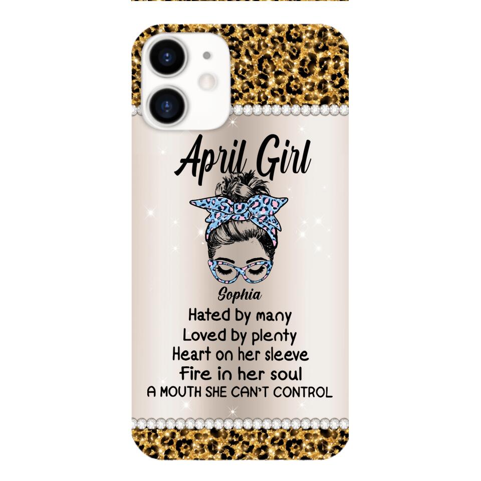 Personalized April Girl With Tatoos Phone Case Printed 25MAR-HQ28