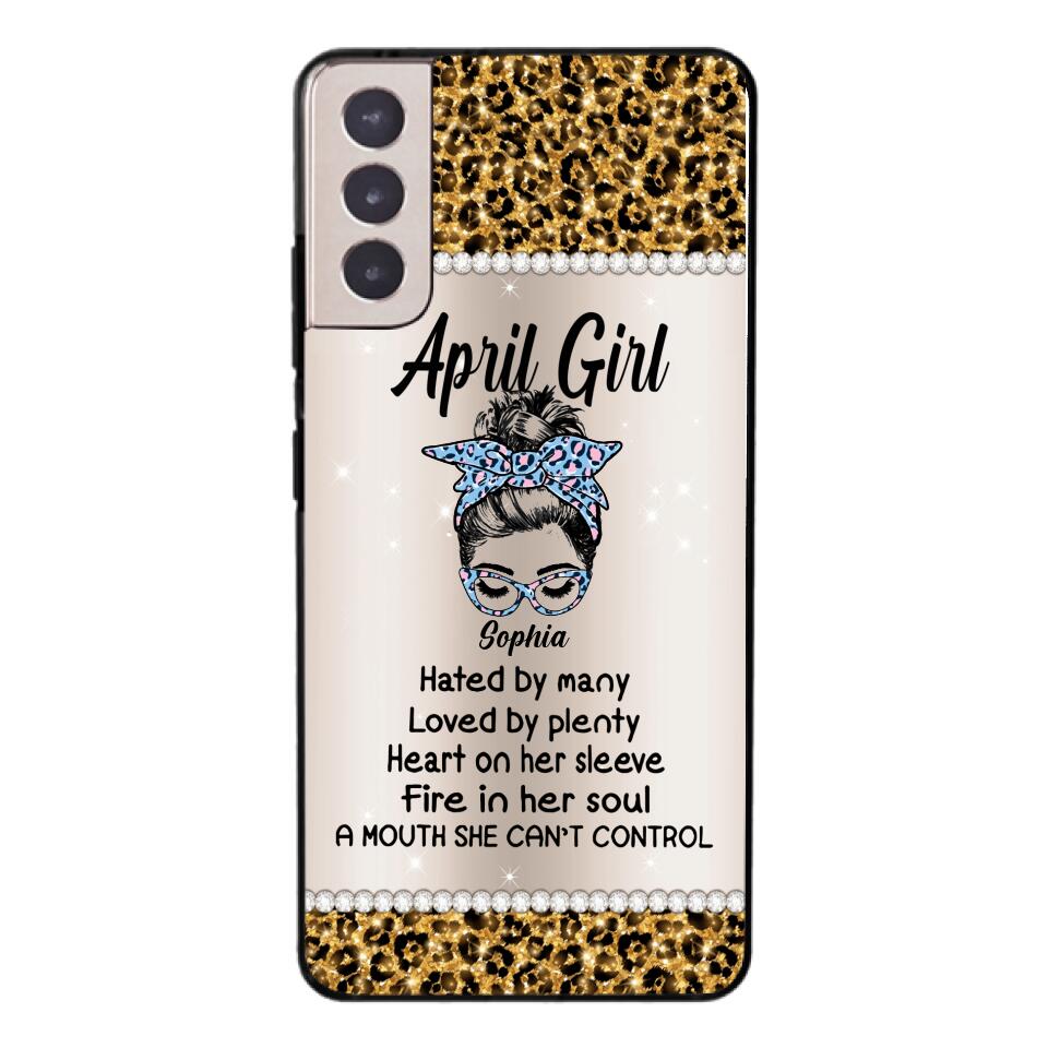 Personalized April Girl With Tatoos Phone Case Printed 25MAR-HQ28