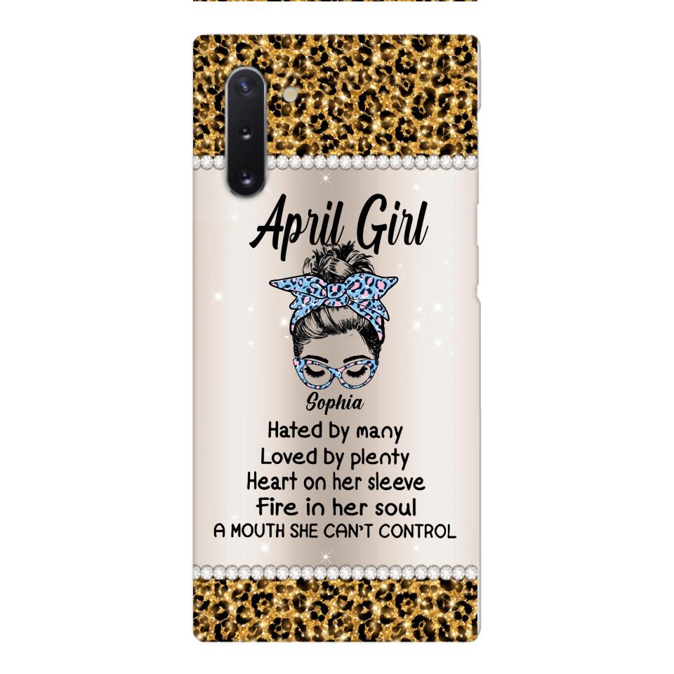 Personalized April Girl With Tatoos Phone Case Printed 25MAR-HQ28