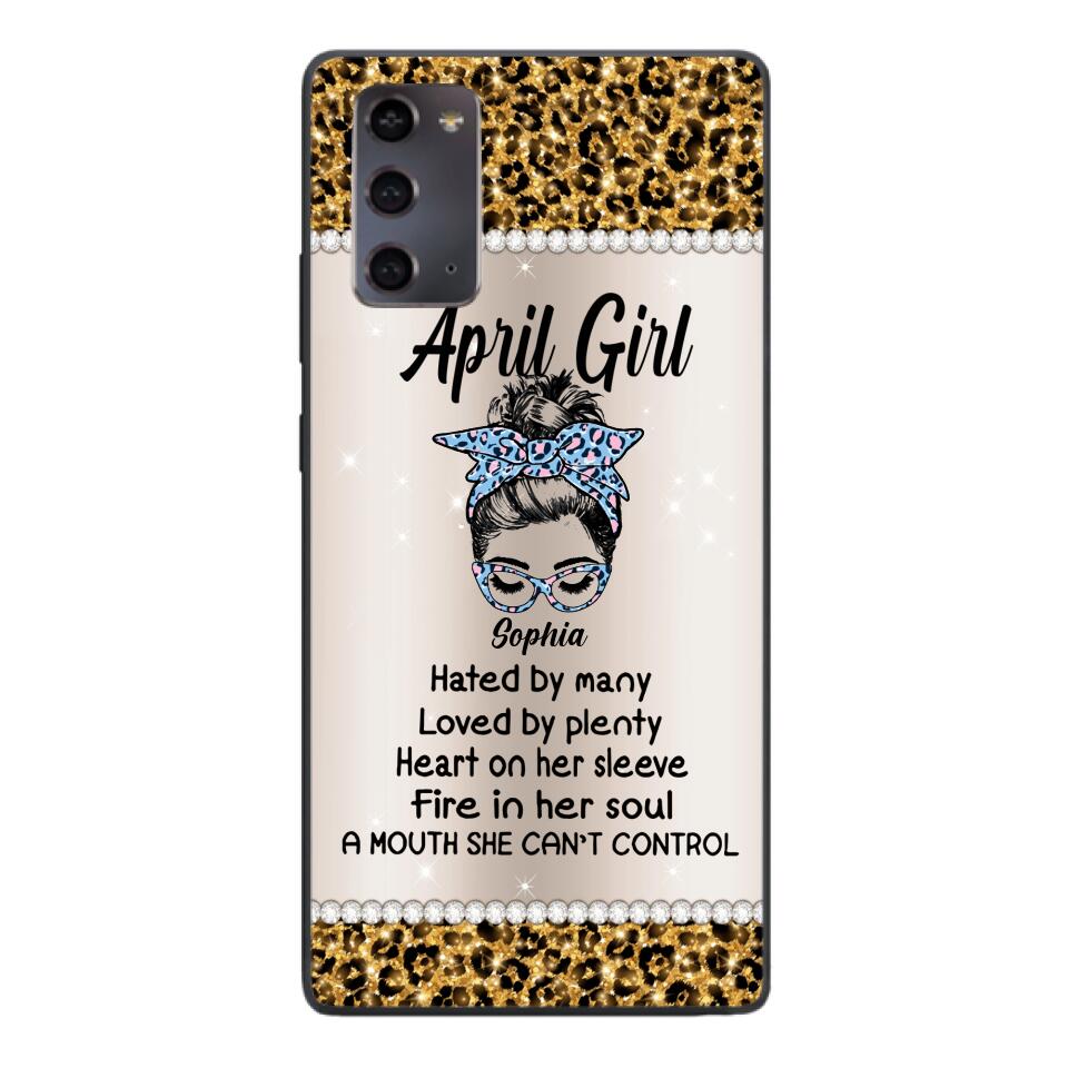 Personalized April Girl With Tatoos Phone Case Printed 25MAR-HQ28