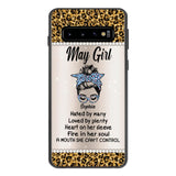 Personalized May Girl With Tatoos Phone Case Printed 25MAR-HQ28