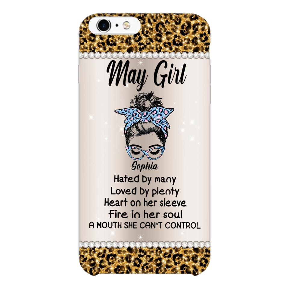Personalized May Girl With Tatoos Phone Case Printed 25MAR-HQ28