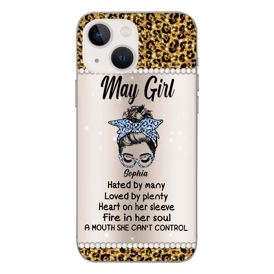 Personalized May Girl With Tatoos Phone Case Printed 25MAR-HQ28