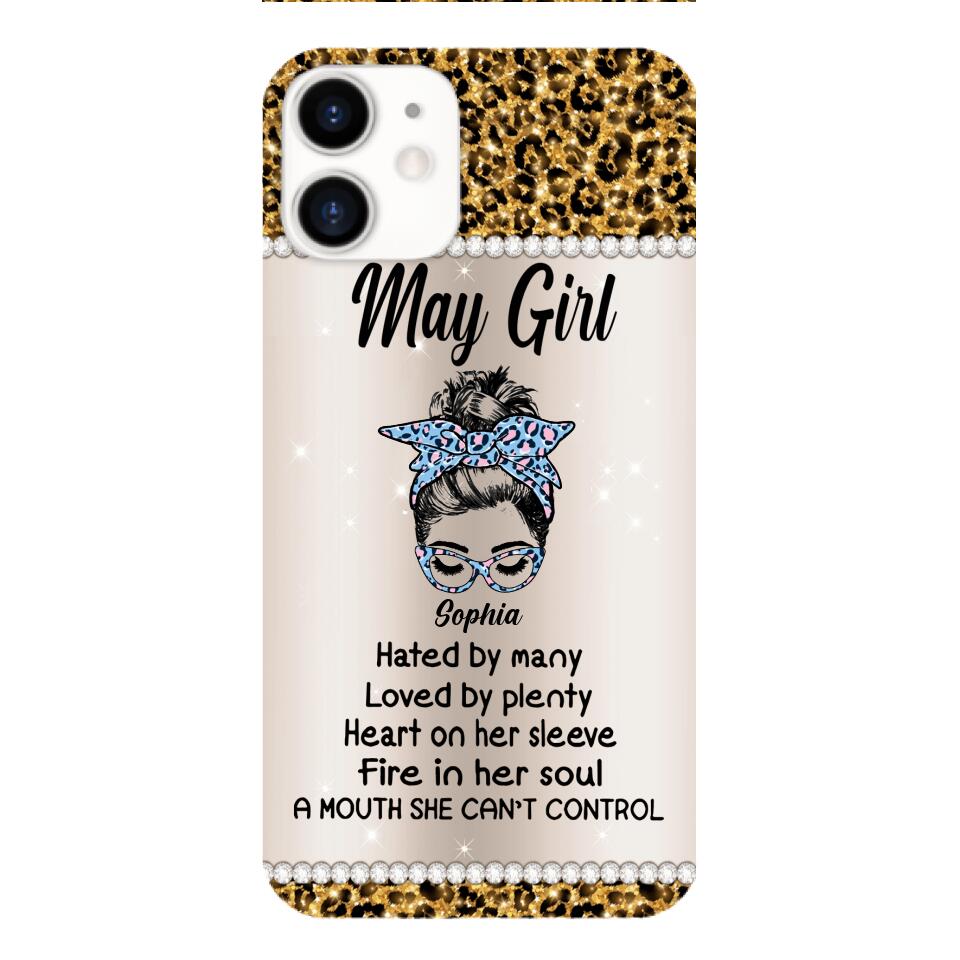 Personalized May Girl With Tatoos Phone Case Printed 25MAR-HQ28