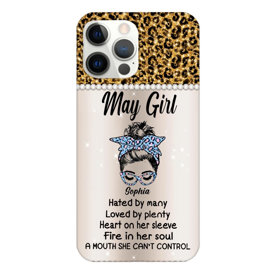 Personalized May Girl With Tatoos Phone Case Printed 25MAR-HQ28