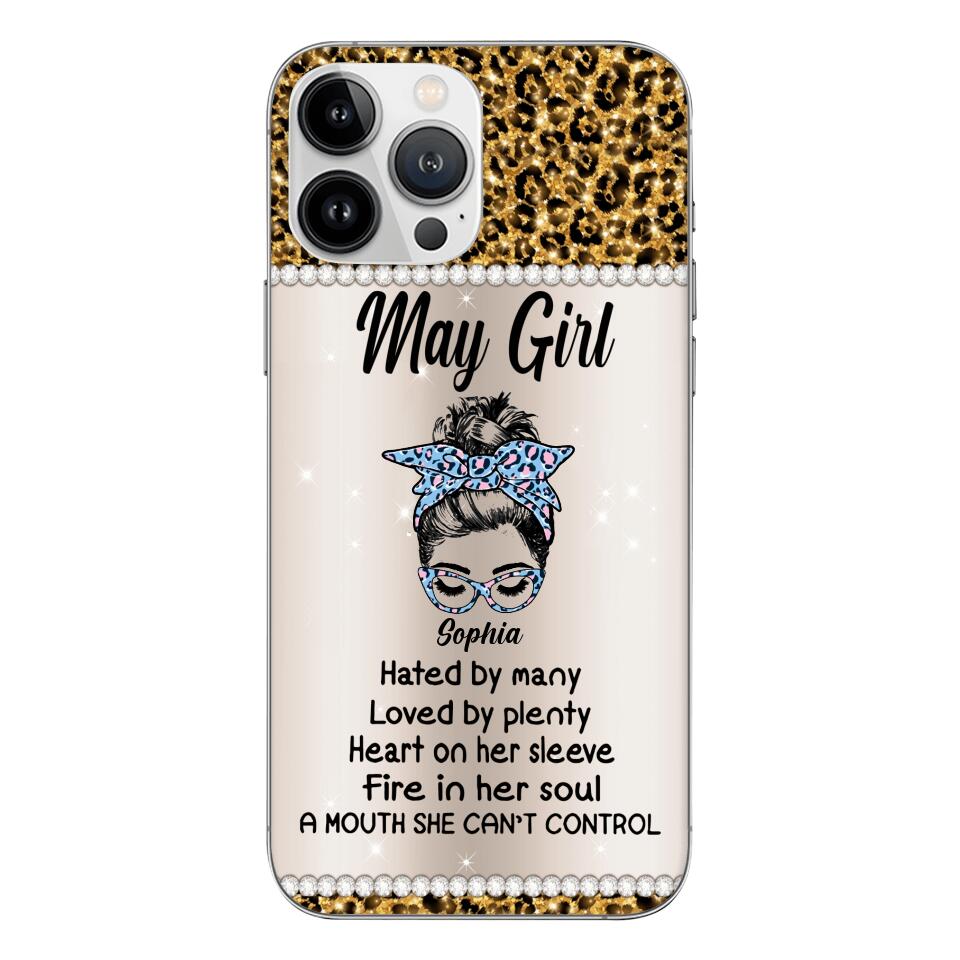 Personalized May Girl With Tatoos Phone Case Printed 25MAR-HQ28