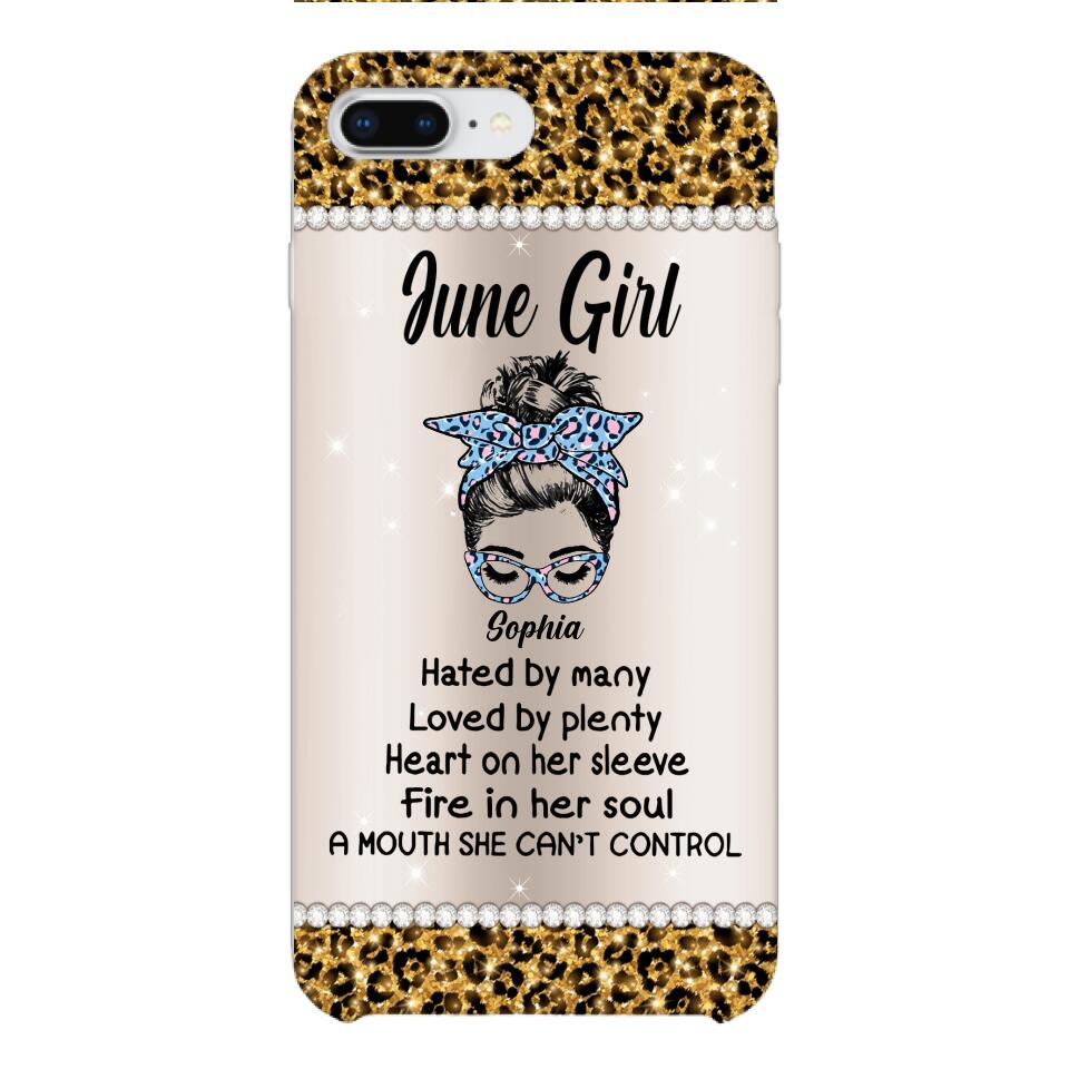 Personalized June Girl With Tatoos Phone Case Printed 25MAR-HQ28